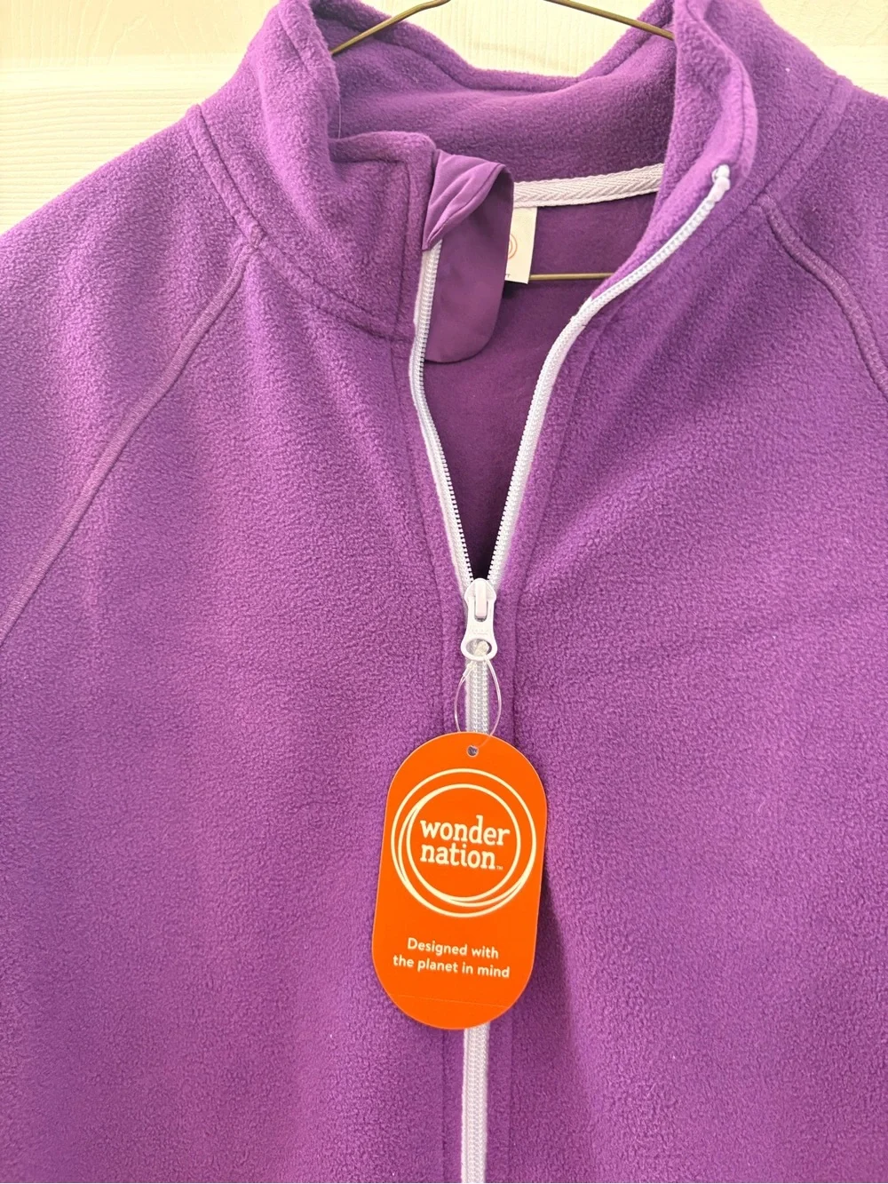 NWT Wonder Nation Bright Purple Fleece Zip-Up